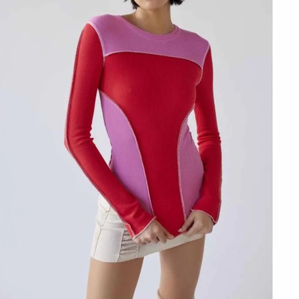 Urban Outfitters Emme Thermal Top Knit Long Sleeve Medium